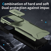 For Motorola Moto G22 2024 Sliding Camshield Phone Case(Alpine Green)