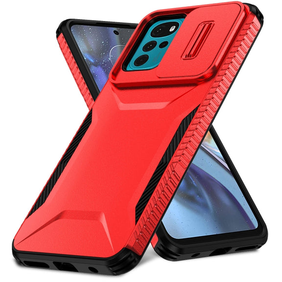 For Motorola Moto G22 2024 Sliding Camshield Phone Case(Red)