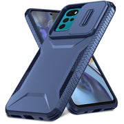 For Motorola Moto G22 2024 Sliding Camshield Phone Case(Blue)