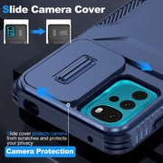 For Motorola Moto G22 2024 Sliding Camshield Phone Case(Blue)