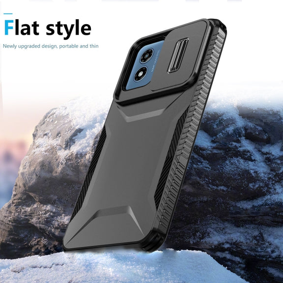 For Motorola Moto G Play 4G 2024 Sliding Camshield Phone Case(Black)