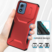 For Motorola Moto G Play 4G 2024 Sliding Camshield Phone Case(Red)