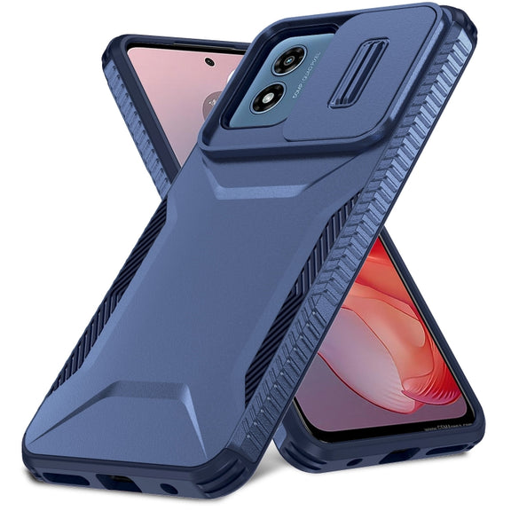 For Motorola Moto G Play 4G 2024 Sliding Camshield Phone Case(Blue)