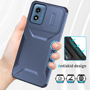 For Motorola Moto G Play 4G 2024 Sliding Camshield Phone Case(Blue)