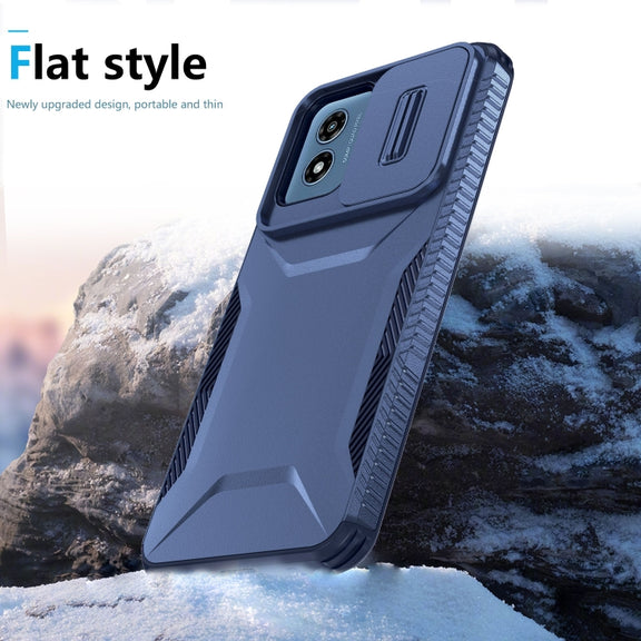 For Motorola Moto G Play 4G 2024 Sliding Camshield Phone Case(Blue)