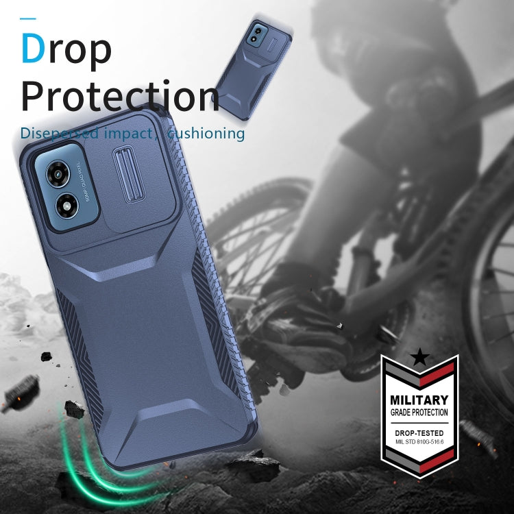 For Motorola Moto G Play 4G 2024 Sliding Camshield Phone Case(Blue)