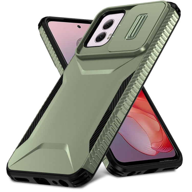 For Motorola Moto G Power 5G 2024 Sliding Camshield Phone Case(Alpine Green)
