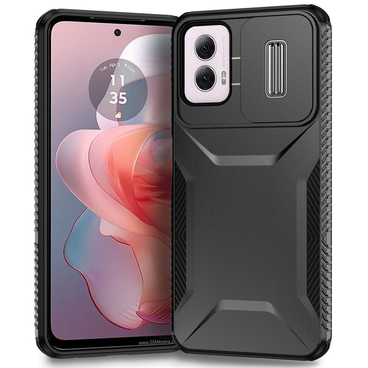 For Motorola Moto G Power 5G 2024 Sliding Camshield Phone Case(Black)