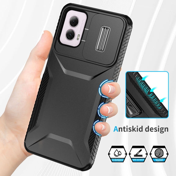 For Motorola Moto G Power 5G 2024 Sliding Camshield Phone Case(Black)