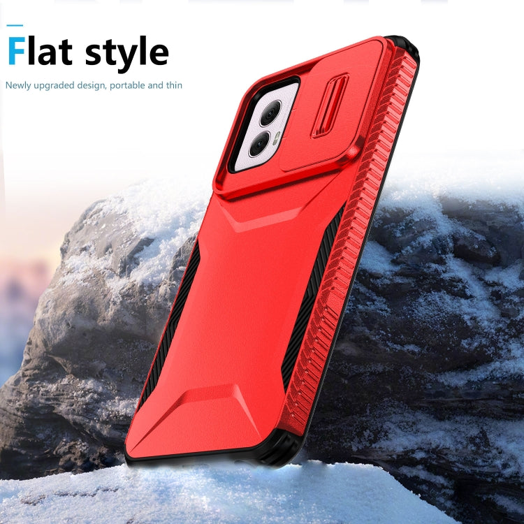 For Motorola Moto G Power 5G 2024 Sliding Camshield Phone Case(Red)