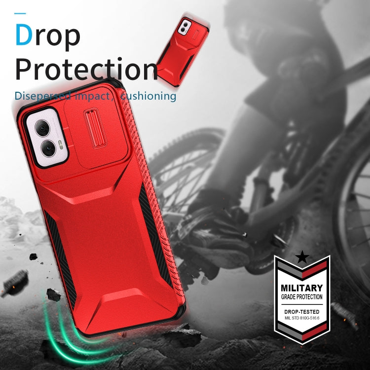 For Motorola Moto G Power 5G 2024 Sliding Camshield Phone Case(Red)