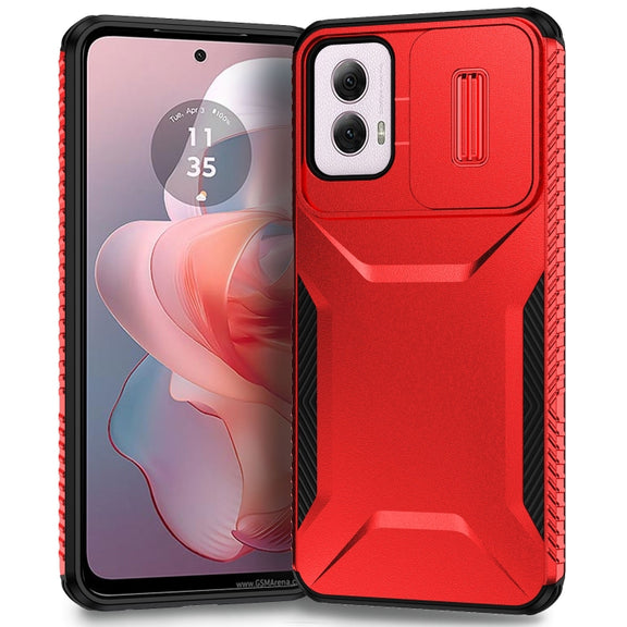 For Motorola Moto G Power 5G 2024 Sliding Camshield Phone Case(Red)