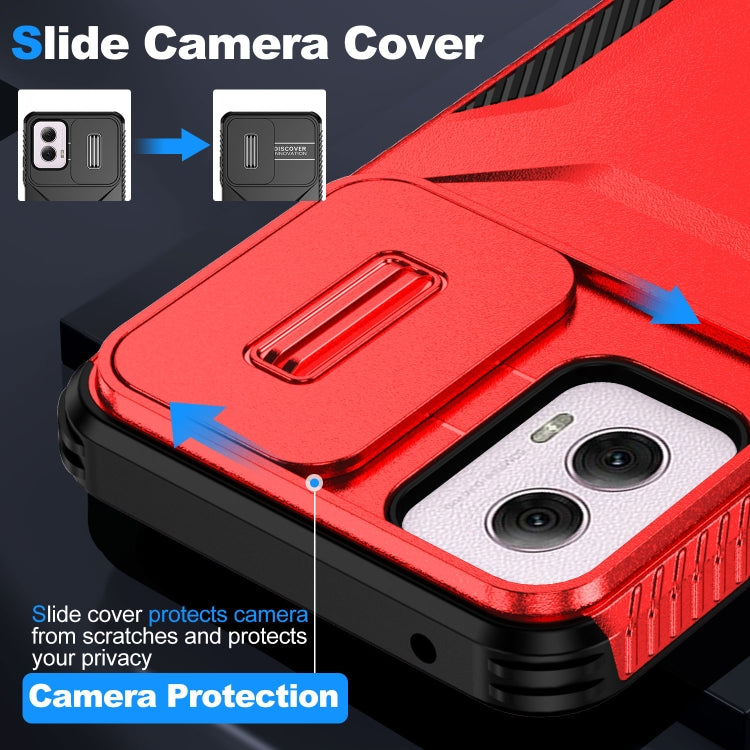 For Motorola Moto G Power 5G 2024 Sliding Camshield Phone Case(Red)