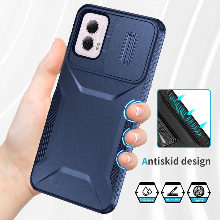 For Motorola Moto G Power 5G 2024 Sliding Camshield Phone Case(Blue)