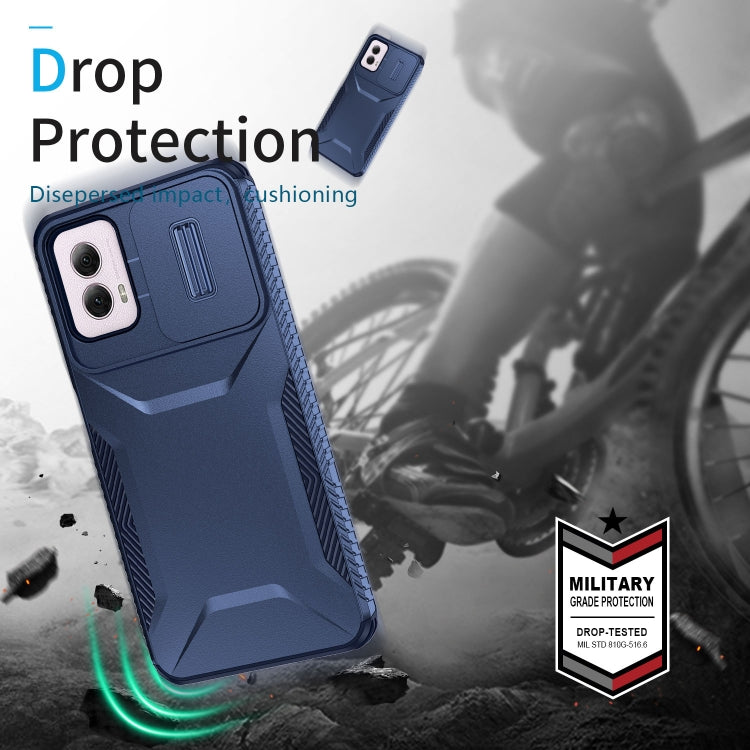 For Motorola Moto G Power 5G 2024 Sliding Camshield Phone Case(Blue)