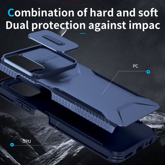 For Motorola Moto G Power 5G 2024 Sliding Camshield Phone Case(Blue)
