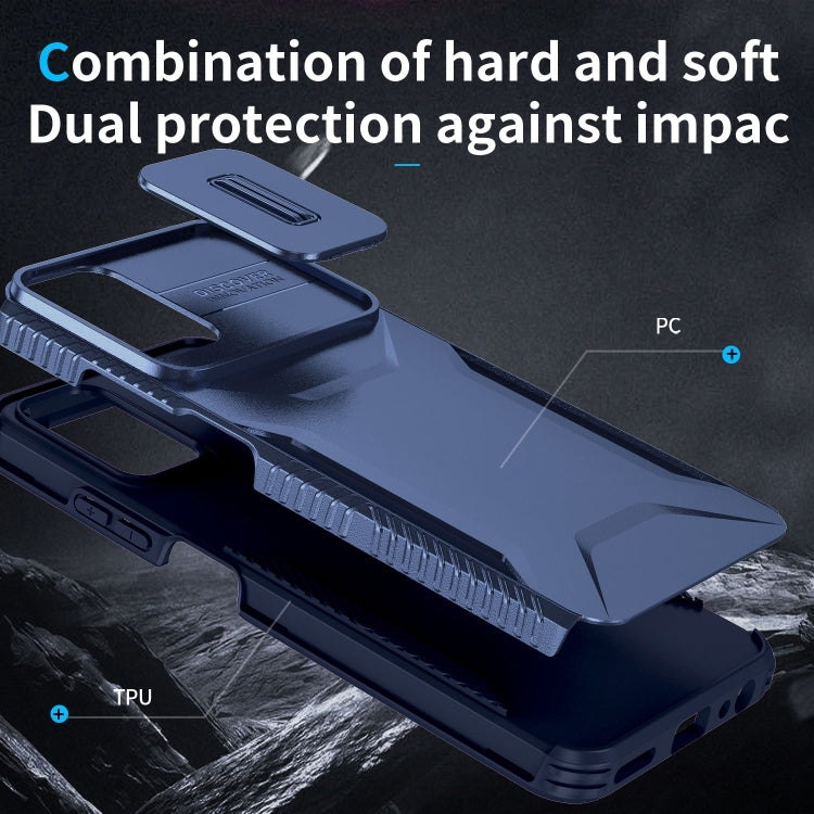 For Motorola Moto G Power 5G 2024 Sliding Camshield Phone Case(Blue)
