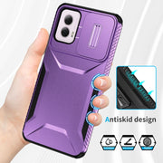 For Motorola Moto G Power 5G 2024 Sliding Camshield Phone Case(Purple)