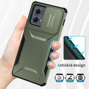 For Motorola Edge 5G 2024 Sliding Camshield Phone Case(Alpine Green)
