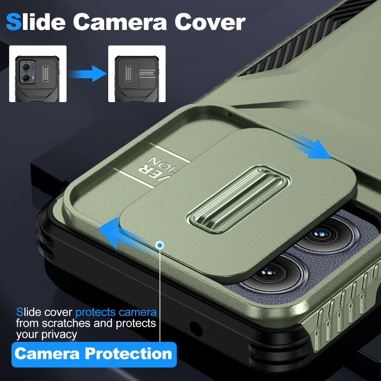 For Motorola Edge 5G 2024 Sliding Camshield Phone Case(Alpine Green)