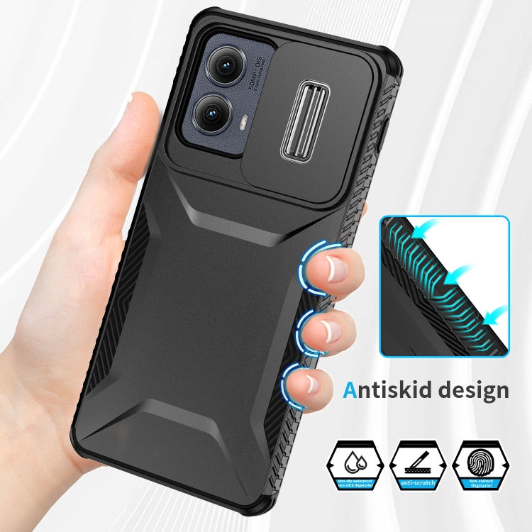 For Motorola Edge 5G 2024 Sliding Camshield Phone Case(Black)