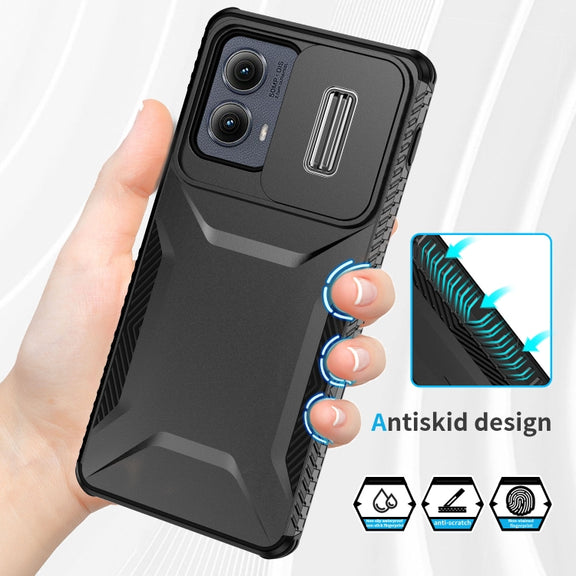 For Motorola Edge 5G 2024 Sliding Camshield Phone Case(Black)