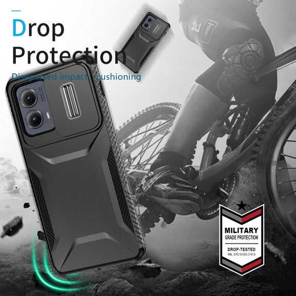 For Motorola Edge 5G 2024 Sliding Camshield Phone Case(Black)