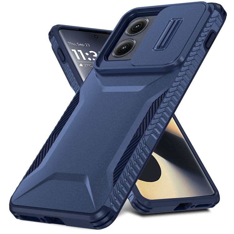 For Motorola Edge 5G 2024 Sliding Camshield Phone Case(Blue)