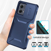For Motorola Edge 5G 2024 Sliding Camshield Phone Case(Blue)