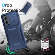 For Motorola Edge 5G 2024 Sliding Camshield Phone Case(Blue)