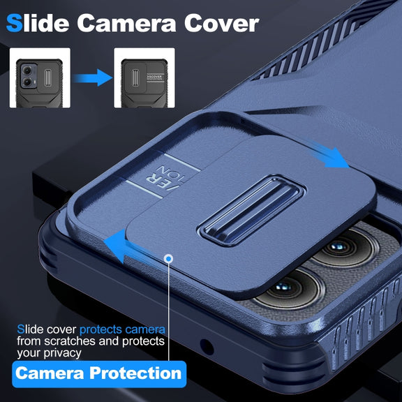 For Motorola Edge 5G 2024 Sliding Camshield Phone Case(Blue)