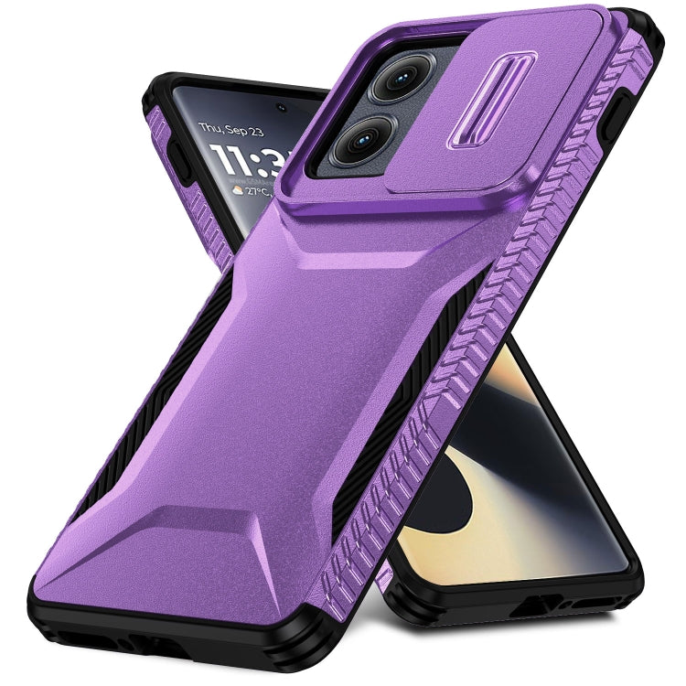 For Motorola Edge 5G 2024 Sliding Camshield Phone Case(Purple)