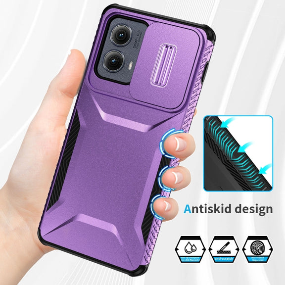 For Motorola Edge 5G 2024 Sliding Camshield Phone Case(Purple)