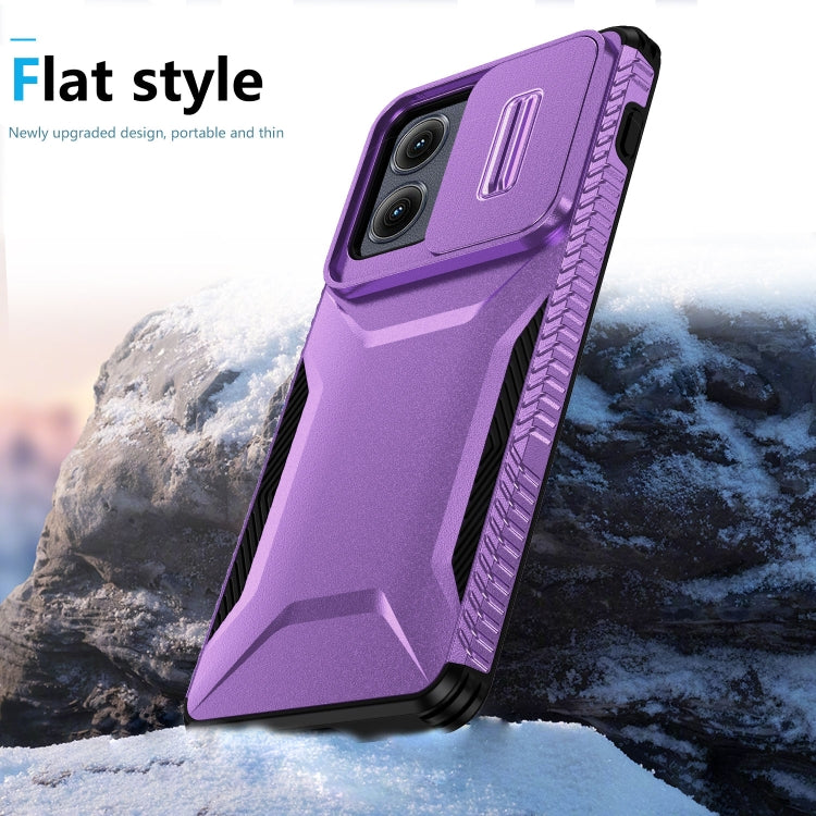 For Motorola Edge 5G 2024 Sliding Camshield Phone Case(Purple)