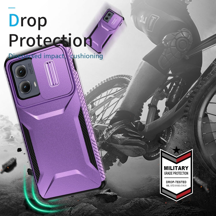 For Motorola Edge 5G 2024 Sliding Camshield Phone Case(Purple)