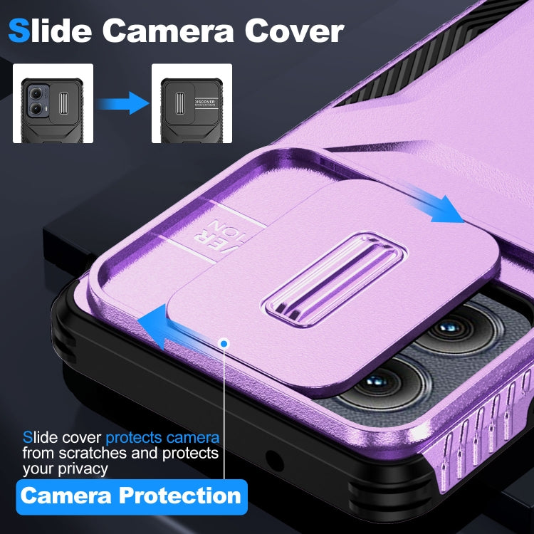 For Motorola Edge 5G 2024 Sliding Camshield Phone Case(Purple)
