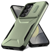 For Samsung Galaxy S25 5G / S24 5G Sliding Camshield Phone Case(Alpine Green)