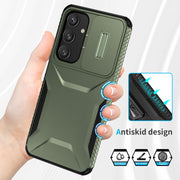 For Samsung Galaxy S25 5G / S24 5G Sliding Camshield Phone Case(Alpine Green)