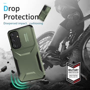 For Samsung Galaxy S25 5G / S24 5G Sliding Camshield Phone Case(Alpine Green)
