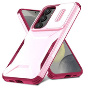 For Samsung Galaxy S25 5G / S24 5G Sliding Camshield Phone Case(Pink + Rose Red)