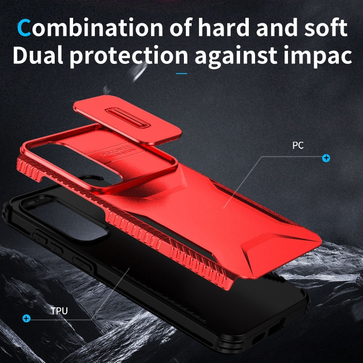 For Samsung Galaxy S25 5G / S24 5G Sliding Camshield Phone Case(Red)