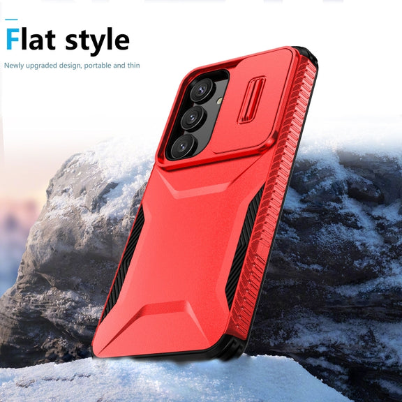 For Samsung Galaxy S25 5G / S24 5G Sliding Camshield Phone Case(Red)