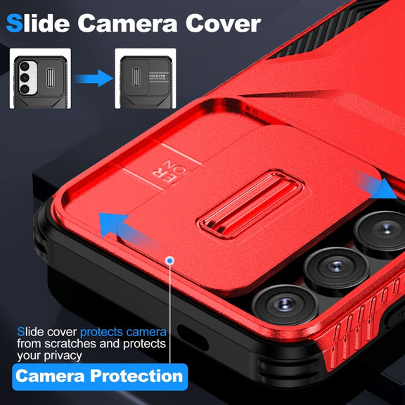 For Samsung Galaxy S25 5G / S24 5G Sliding Camshield Phone Case(Red)