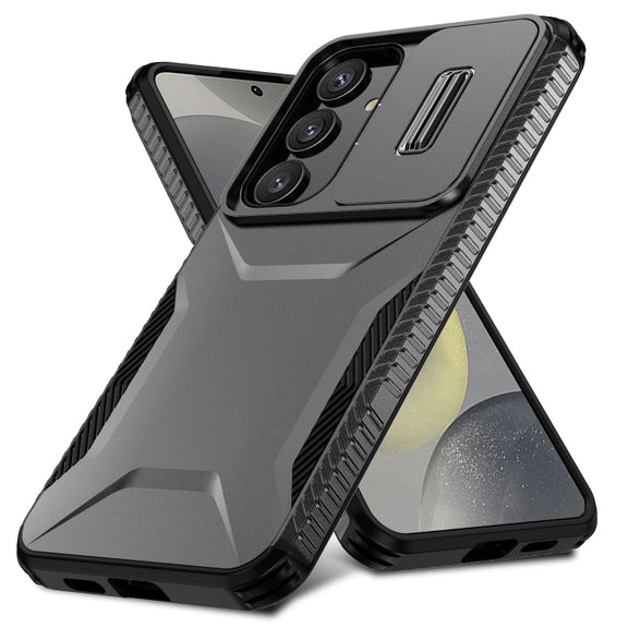 For Samsung Galaxy S25+ 5G / S24+ 5G Sliding Camshield Phone Case(Black)