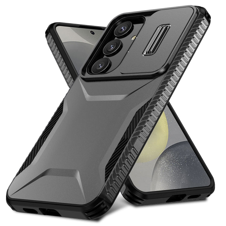 For Samsung Galaxy S25+ 5G / S24+ 5G Sliding Camshield Phone Case(Black)