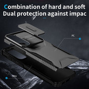 For Samsung Galaxy S25+ 5G / S24+ 5G Sliding Camshield Phone Case(Black)