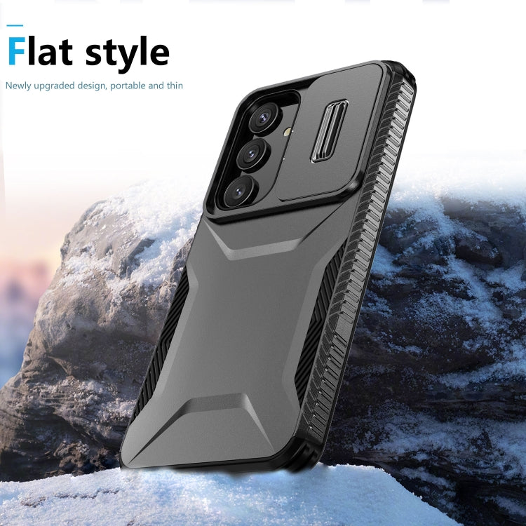For Samsung Galaxy S25+ 5G / S24+ 5G Sliding Camshield Phone Case(Black)