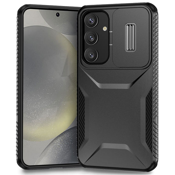 For Samsung Galaxy S25+ 5G / S24+ 5G Sliding Camshield Phone Case(Black)