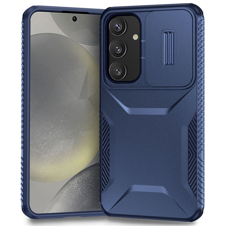 For Samsung Galaxy S25+ 5G / S24+ 5G Sliding Camshield Phone Case(Blue)