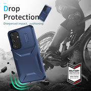 For Samsung Galaxy S25+ 5G / S24+ 5G Sliding Camshield Phone Case(Blue)